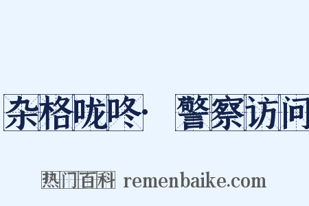 杂格咙咚·警察访问是什么意思的图片
